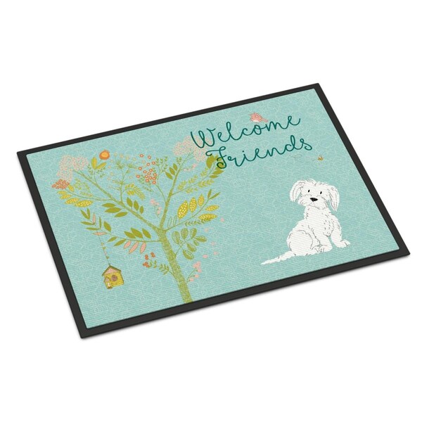 Carolines Treasures Welcome Friends Maltese Indoor or Outdoor Mat, 18 x 27 in. BB7639MAT - main